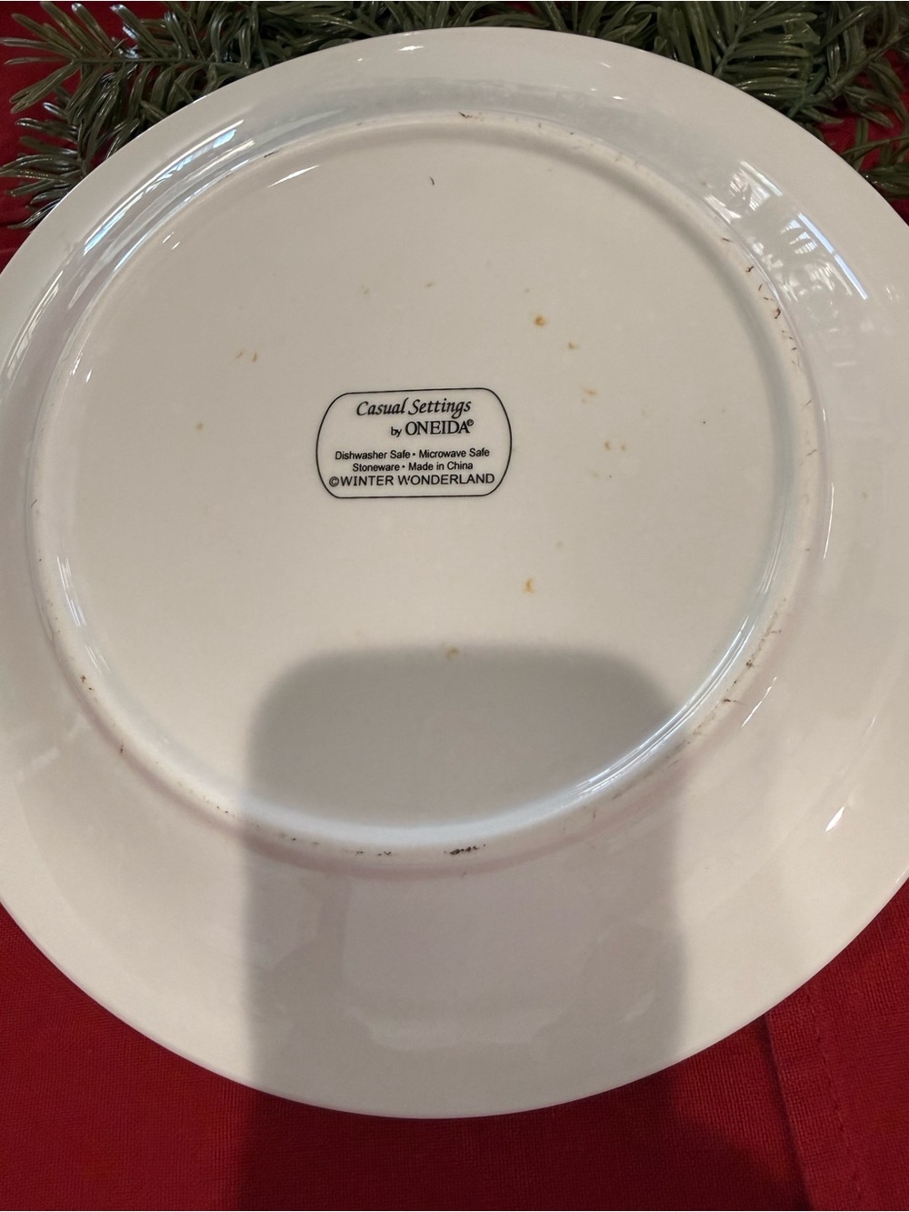 WINTER WONDERLAND 10" Dinner Plates Casual Settings by Oneida - Picture 5 of 6